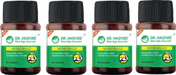 Dr. Vaidya's New Herbobuild - 30 Capsules - Pack Of 4