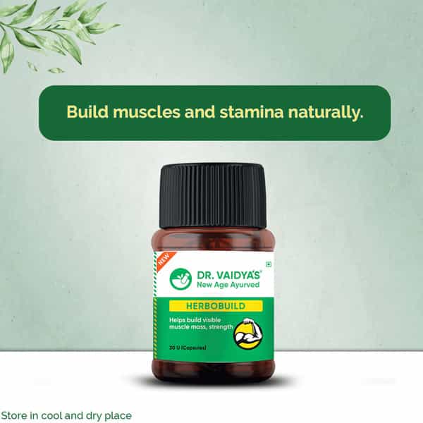 Dr. Vaidya's New Herbobuild - 30 Capsules - Pack Of 4