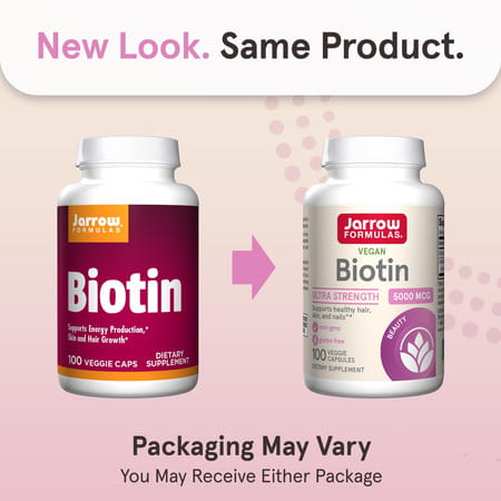 Jarrow Formulas Biotin 5000 Mcg | 100 Capsules