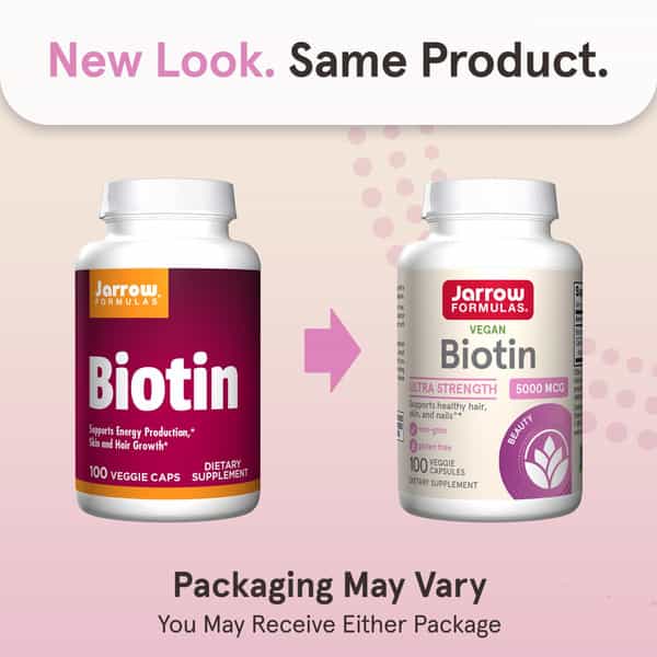 Jarrow Formulas Biotin 5000 Mcg | 100 Capsules