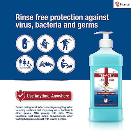 Tri-Activ Hand Rub 500ml Pack Of 3