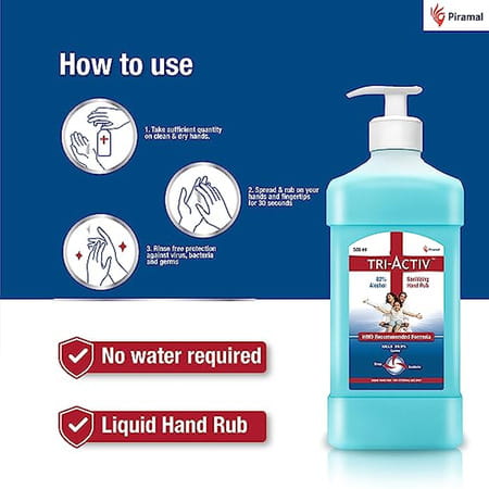 Tri-Activ Hand Rub 500ml Pack Of 3