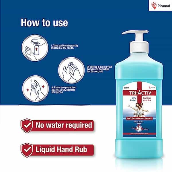 Tri-Activ Hand Rub 500Ml Pack Of 3