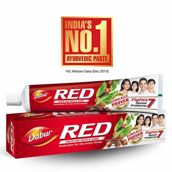 Dabur Red 800G (200G X 4 | Pack Of 4) Toothpaste - India's No.1 Ayurvedic Paste