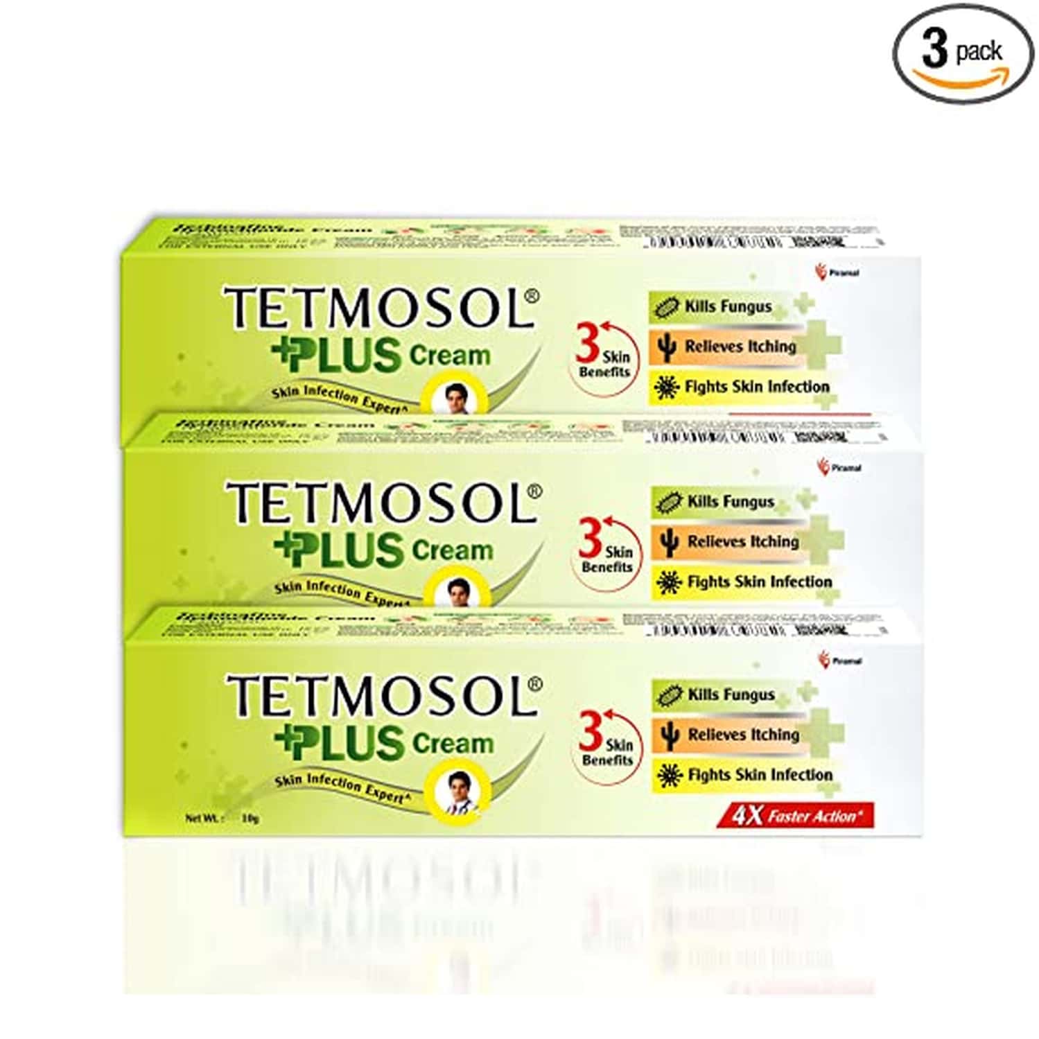 Tetmosol Plus Cream - Topical Antifungal Cream - Pack Of 3 (3 X 10g)