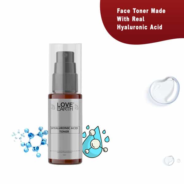 Love Earth Hyaluronic Acid Toner With Grape Seed Extract And Hyaluronic Acid 100Ml