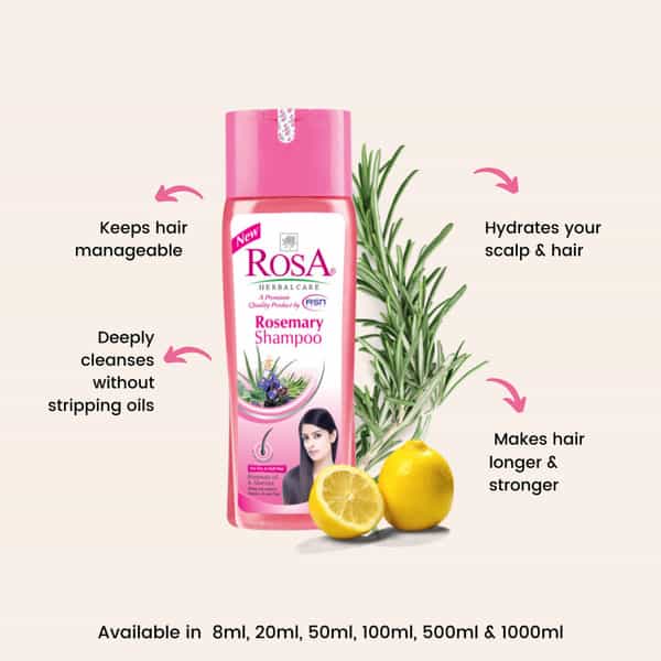 Rosa Rosemary Shampoo With Rosemary Oil & Aloevera For Dry And Dull Hair I Pack Of 1- 500 Ml