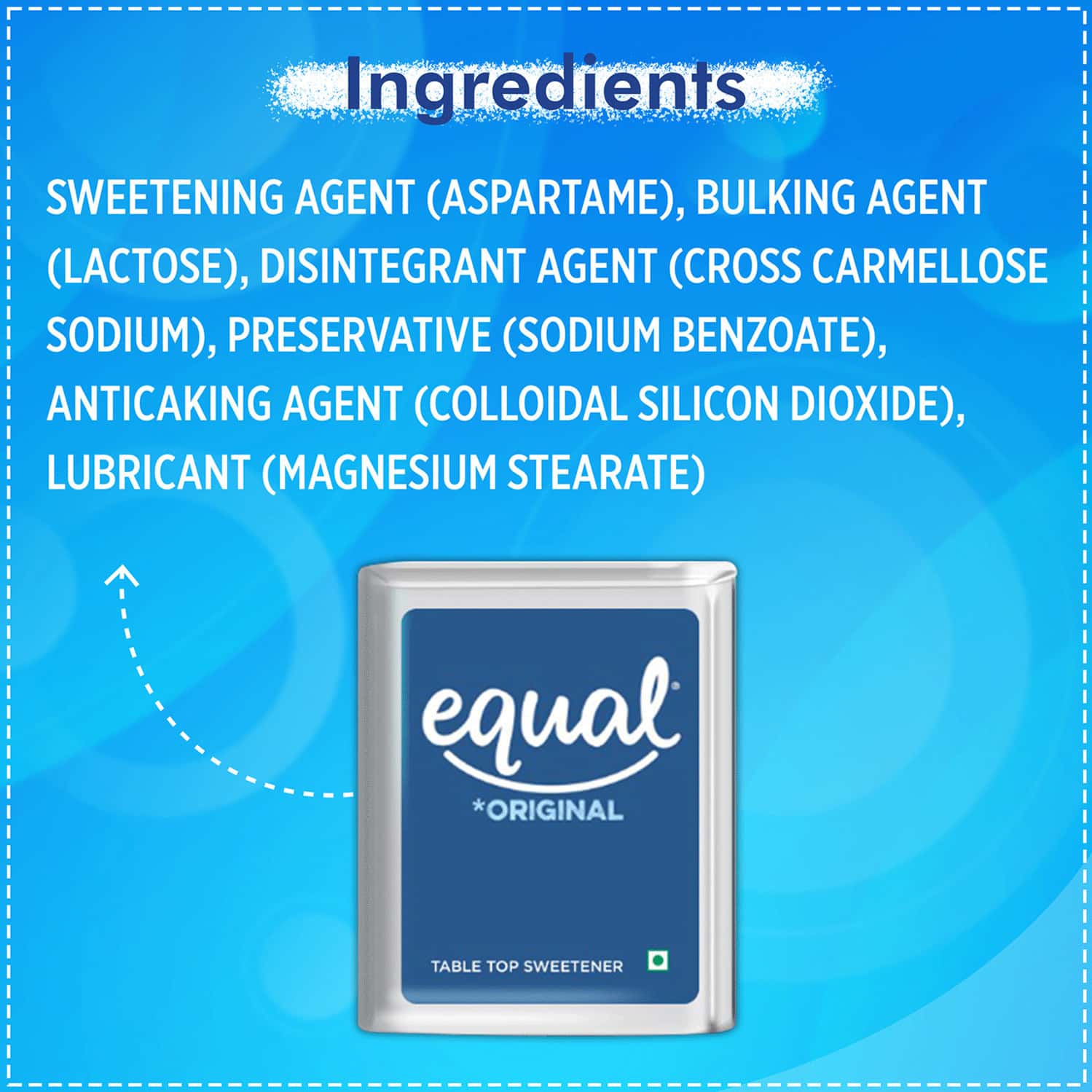 Buy EQUAL ORIGINAL LOW CALORIE SWEETENER SUGAR FREE LOW CALORIES SUGAR