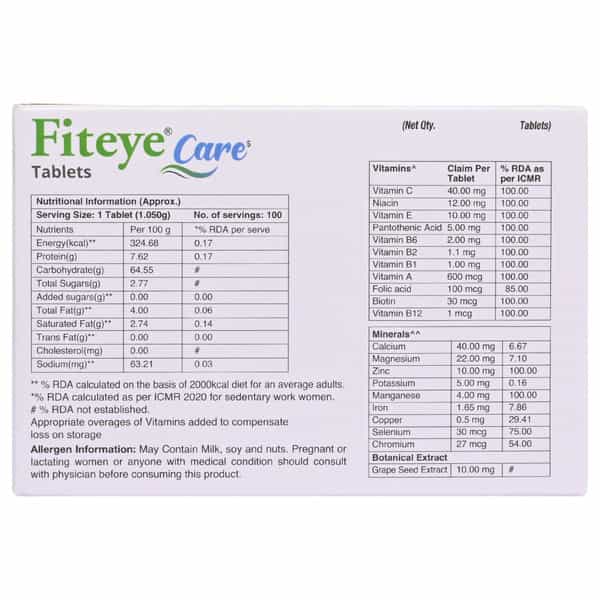 Fiteye Care Strip Of 10 Tablets