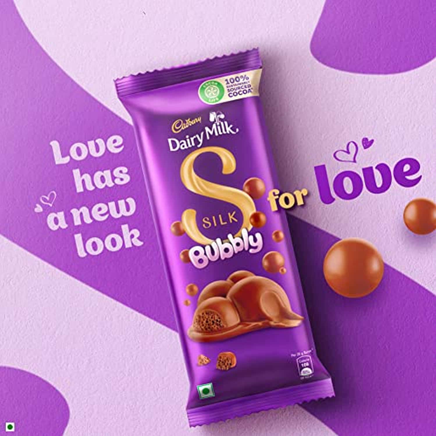 Buy CADBURY DAIRY MILK SILK BUBBLY CHOCOLATE BAR, 120 G Online & Get