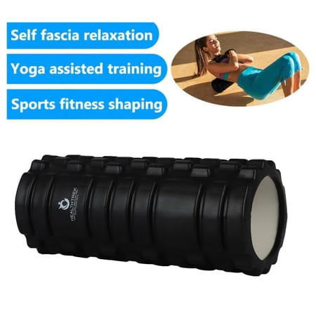 Healthtrek Yoga Foam Roller For Trigger Points (33 Cm) - Black