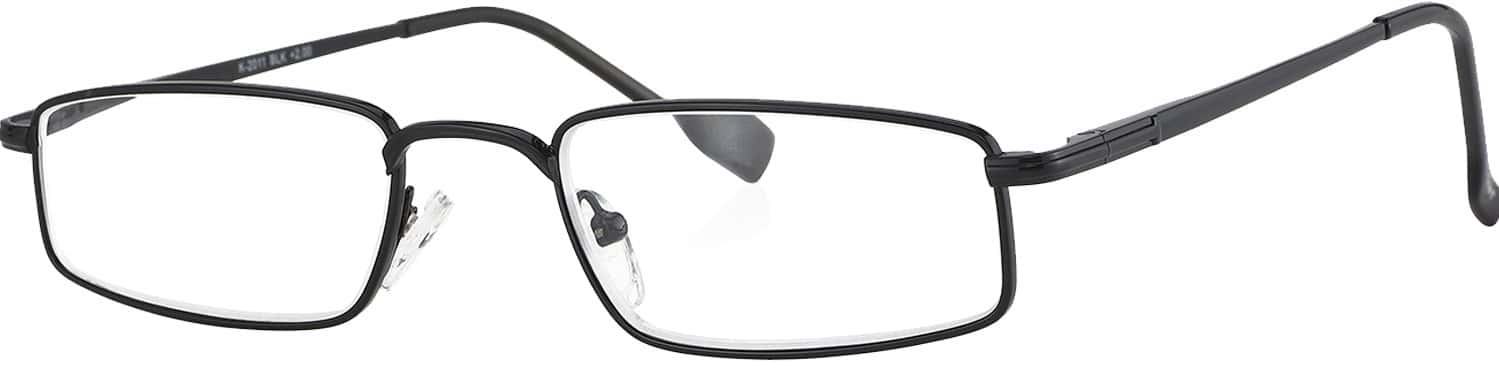 Klar Eye Full Rim Rectangle Reading Glasses Men And Women +0.75 To +3.50+3.0 Power Shiny Black