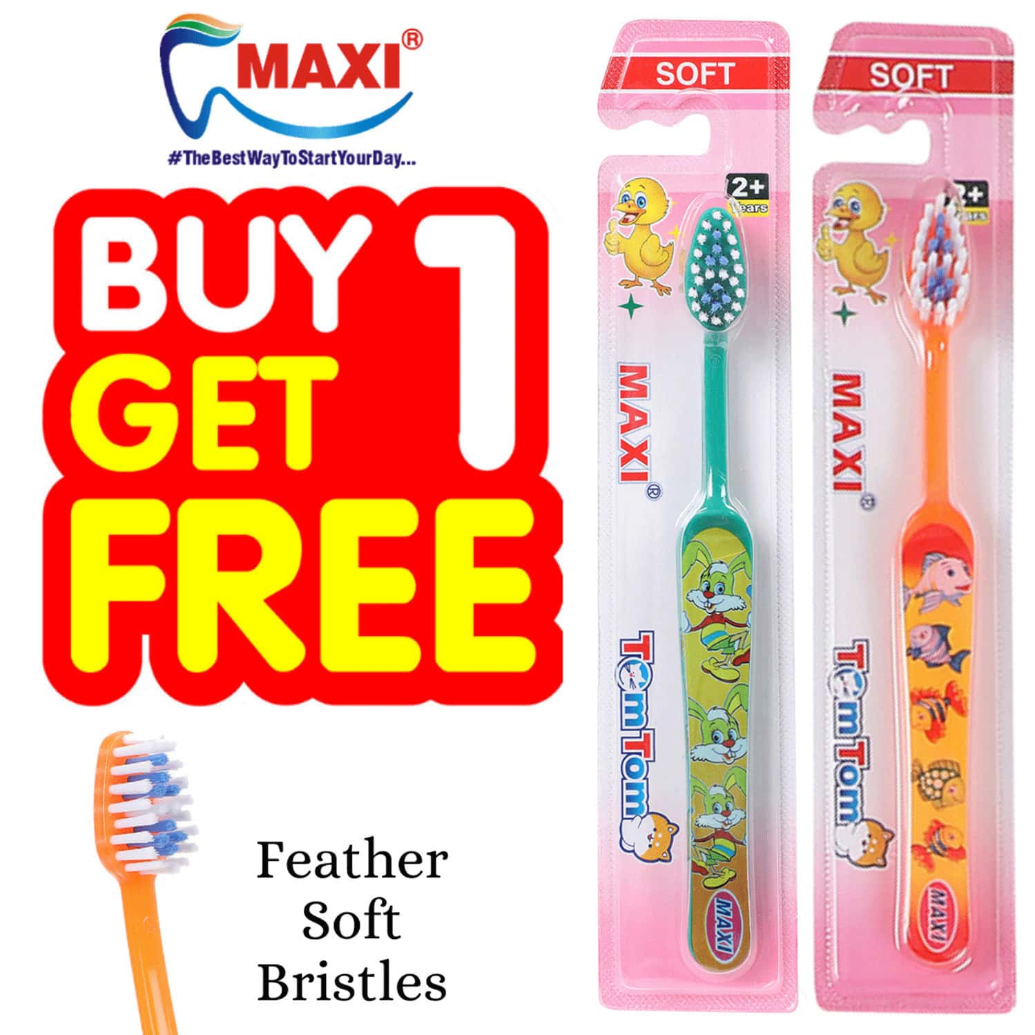 Maxi Tomtom Junior Toothbrush (Buy 1 Get 1 Free)