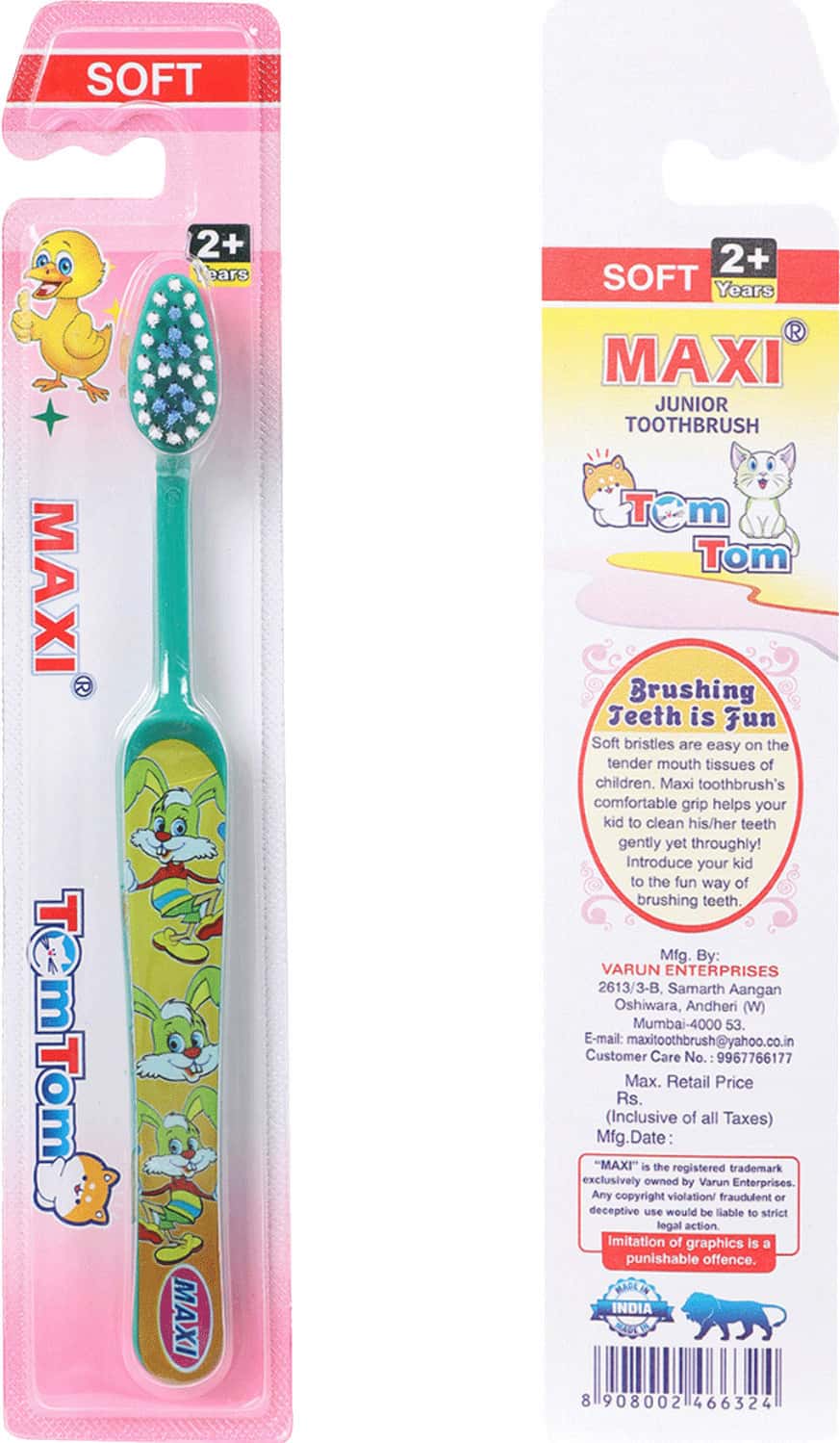 Buy MAXI TOMTOM JUNIOR TOOTHBRUSH (BUY 1 GET 1 FREE) Online & Get Upto 60 OFF at PharmEasy
