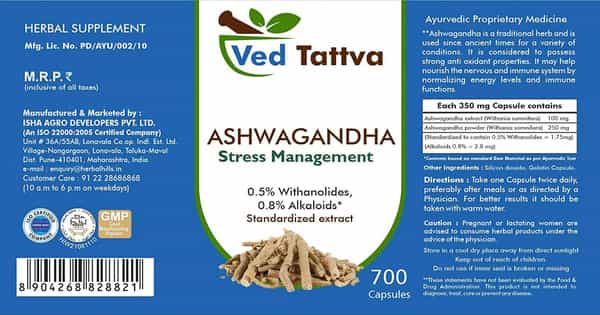 Ved Tattva Ashwagandha 700 Capsules