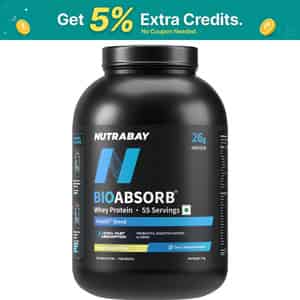 Nutrabay Bioabsorb Whey Protein Powder | Prodifi Blend | 26g Per Scoop | Kesar Badam Pista - 2kg