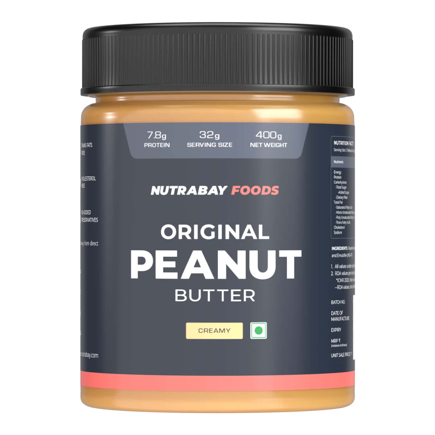 Nutrabay Foods Original Peanut Butter (creamy) - 400g