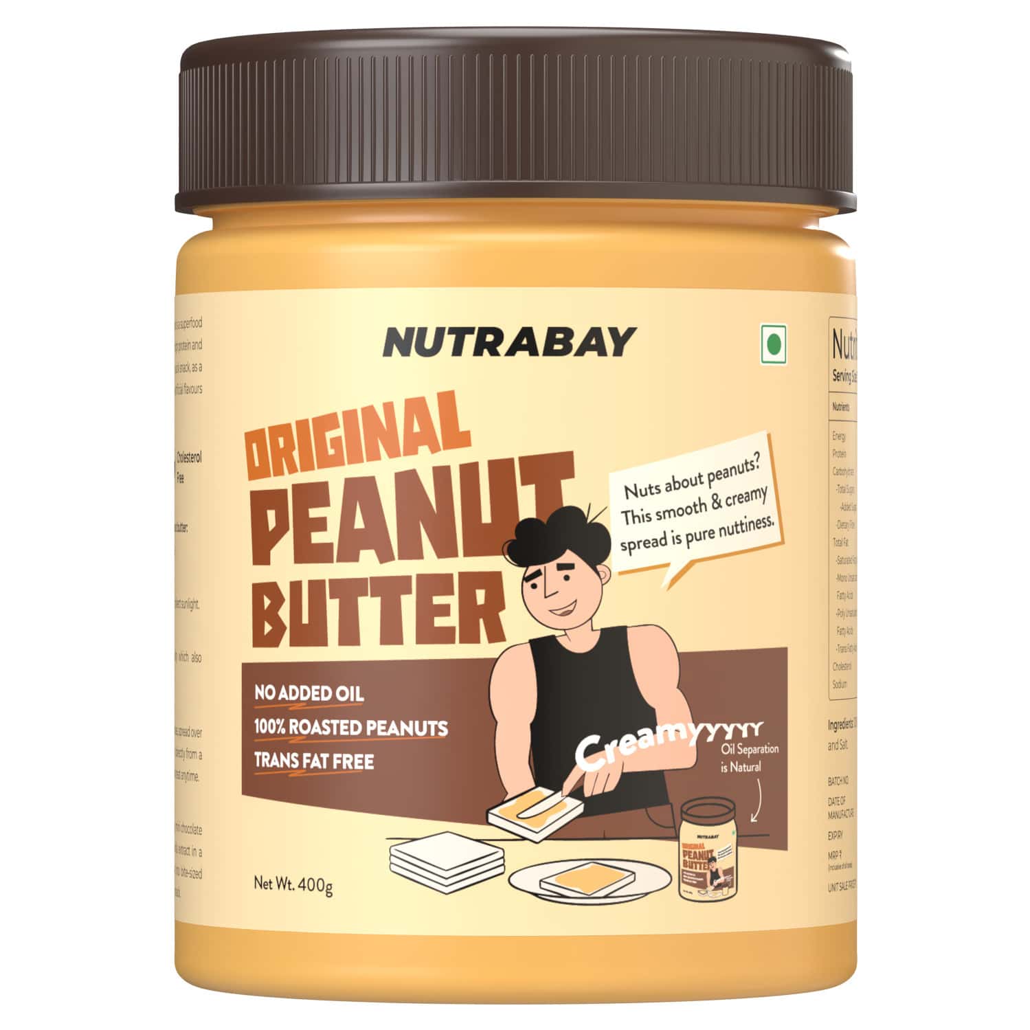 Nutrabay Foods Original Peanut Butter (creamy) - 400g