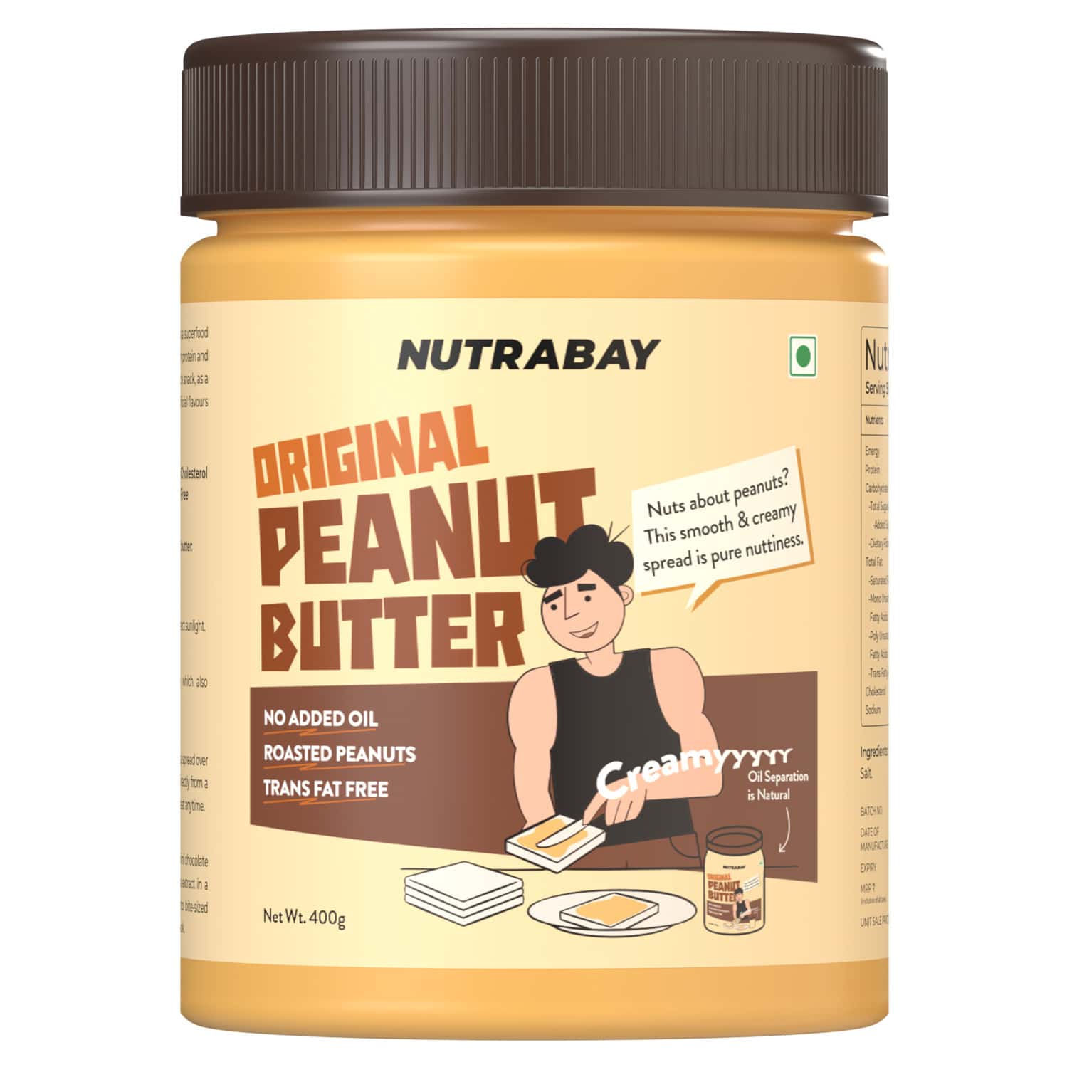 Nutrabay Foods Original Peanut Butter (creamy) - 400g