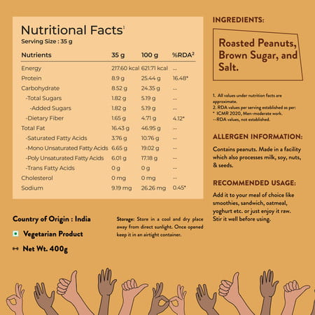 Nutrabay Foods Original Peanut Butter (Creamy) - 400G