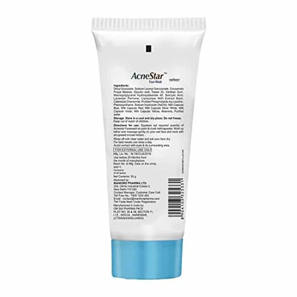 Mankind Acnestar Unisex Face Wash - (50 Gr 2 Pc)