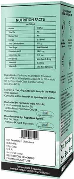 Dr. Vaidya's Wheatgrass Juice - 1 Litre