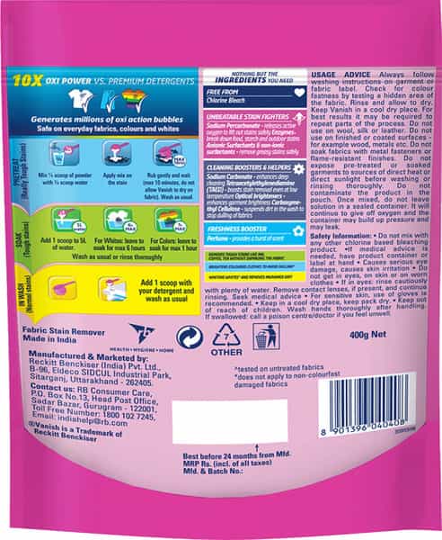 Vanish Oxi Action Stain Remover Washing Powder - 400G