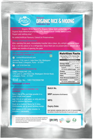 Early Foods Stage 1 Trial Pack Combo - Organic Fresh Porridge Mixes - 50g Each X 3