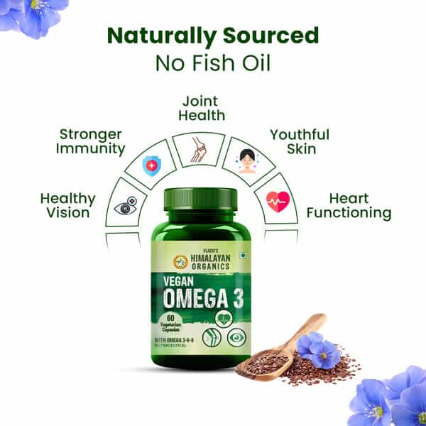 Vlado's Himalayan Organics Omega 3 6 9 Vegan Supplement - 60 Capsules