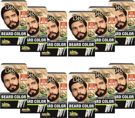Bigen Men'S Beard Color Dark Brown B103 40g (Pack Of 12)