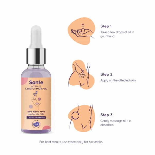 Sanfe Intimate Stretch Mark Oil - 30 Ml