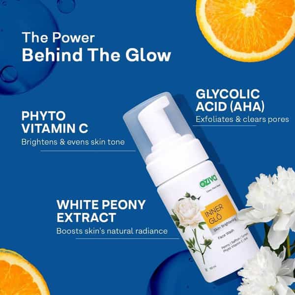 Oziva Inner Gl Skin Brightening Face Wash For Dark Spot Correction & Radiance (100 Ml)