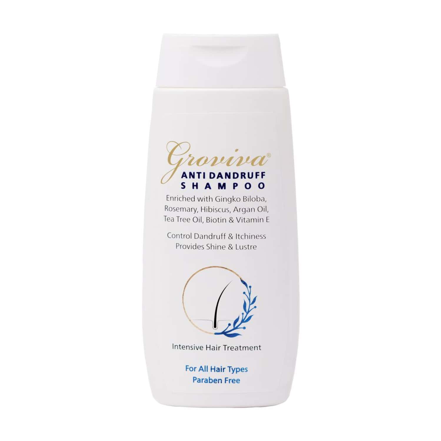 Groviva Anti-Dandruff Shampoo 100 Ml | Reduces Dandruff | Dry Frizzy Hair (Pack Of 4)