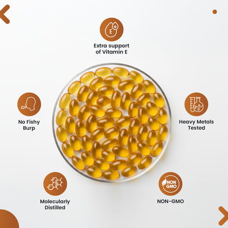 Neuherbs Deep Sea Cod Liver Oil Omega 3 Supplement For Heart | Brain | Bone & Skin Health