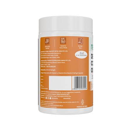 Neuherbs Deep Sea Cod Liver Oil Omega 3 Supplement For Heart | Brain | Bone & Skin Health