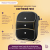 Betterhood Pack Of 2 Black Memory Foam Ergonomic Neck Support Cushion For Car