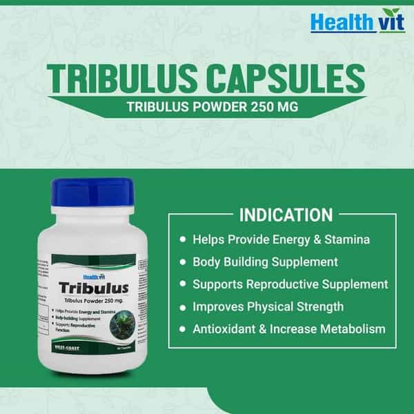 Healthvit Tribulus Terrestris Powder 250 Mg -60 Capsules