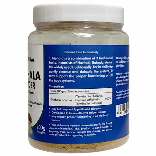 Ved Tattva Triphala Powder 200 Gms (Amla Harde & Baheda) For Healthy Digestion