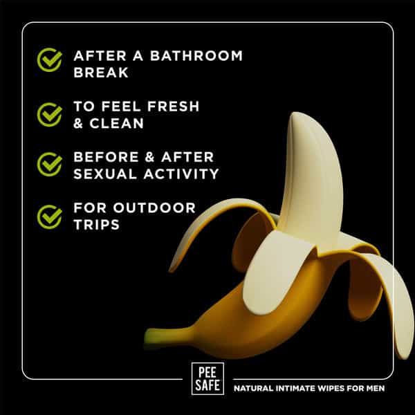 Pee Safe Intimate Wipes For Men Biodegradable Ph Balanced - 40 Wipes (Pack Of 4)