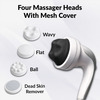 Waldon By Dr. Odin Oem101 Handheld Body Massager Adjustable Dial & 5 Interchangeable Heads (White)