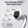 Waldon By Dr. Odin Oem101 Handheld Body Massager Adjustable Dial & 5 Interchangeable Heads (White)
