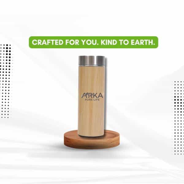 Arka Pure Life Bamboo Water Bottle With Tea Infuser (450Ml)