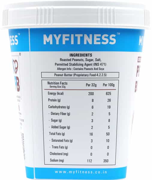Myfitness Peanut Butter Original Smooth 510G Jar