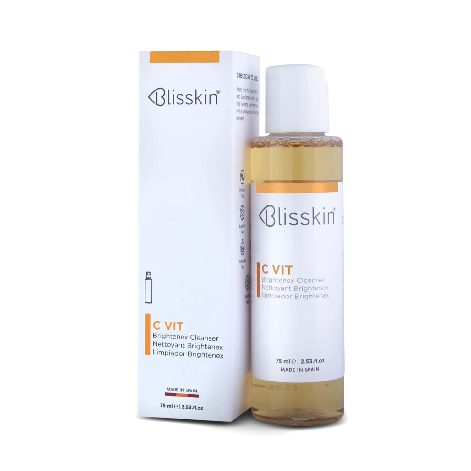 Blisskin C Vit Brightenex Cleanser Brightening & Depigmentant | For All Skin Types - 75ml
