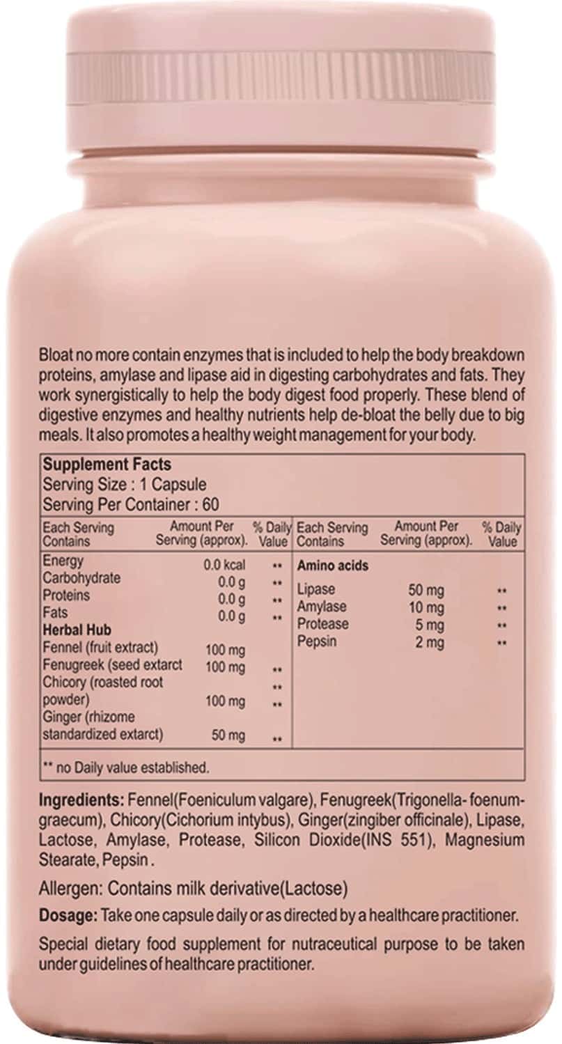 Buy SHENEED BLOAT NO MORE DIGESTIVE ENZYME SUPPLEMENT ALLEVIATES