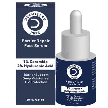 Dermistry 1% Ceramide 2% Hyaluronic Acid Sensitive & Dry Skin Moisturizer Barrier Repair Serum 30ml