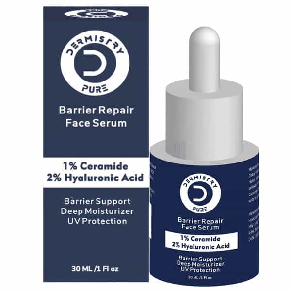 Dermistry 1% Ceramide 2% Hyaluronic Acid Sensitive & Dry Skin Moisturizer Barrier Repair Serum 30Ml