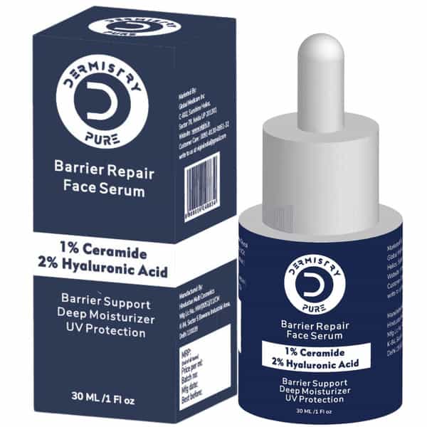 Dermistry 1% Ceramide 2% Hyaluronic Acid Sensitive & Dry Skin Moisturizer Barrier Repair Serum 30Ml