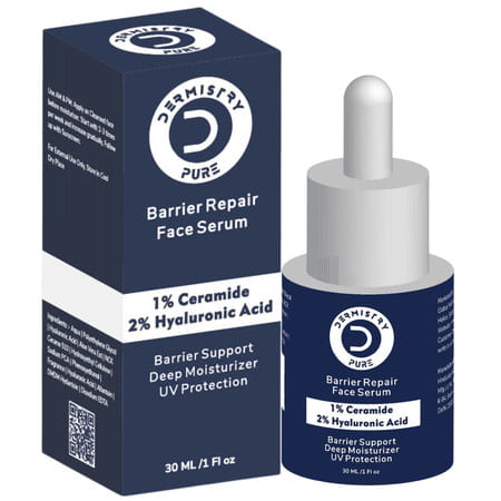 Dermistry 1% Ceramide 2% Hyaluronic Acid Sensitive & Dry Skin Moisturizer Barrier Repair Serum 30ml
