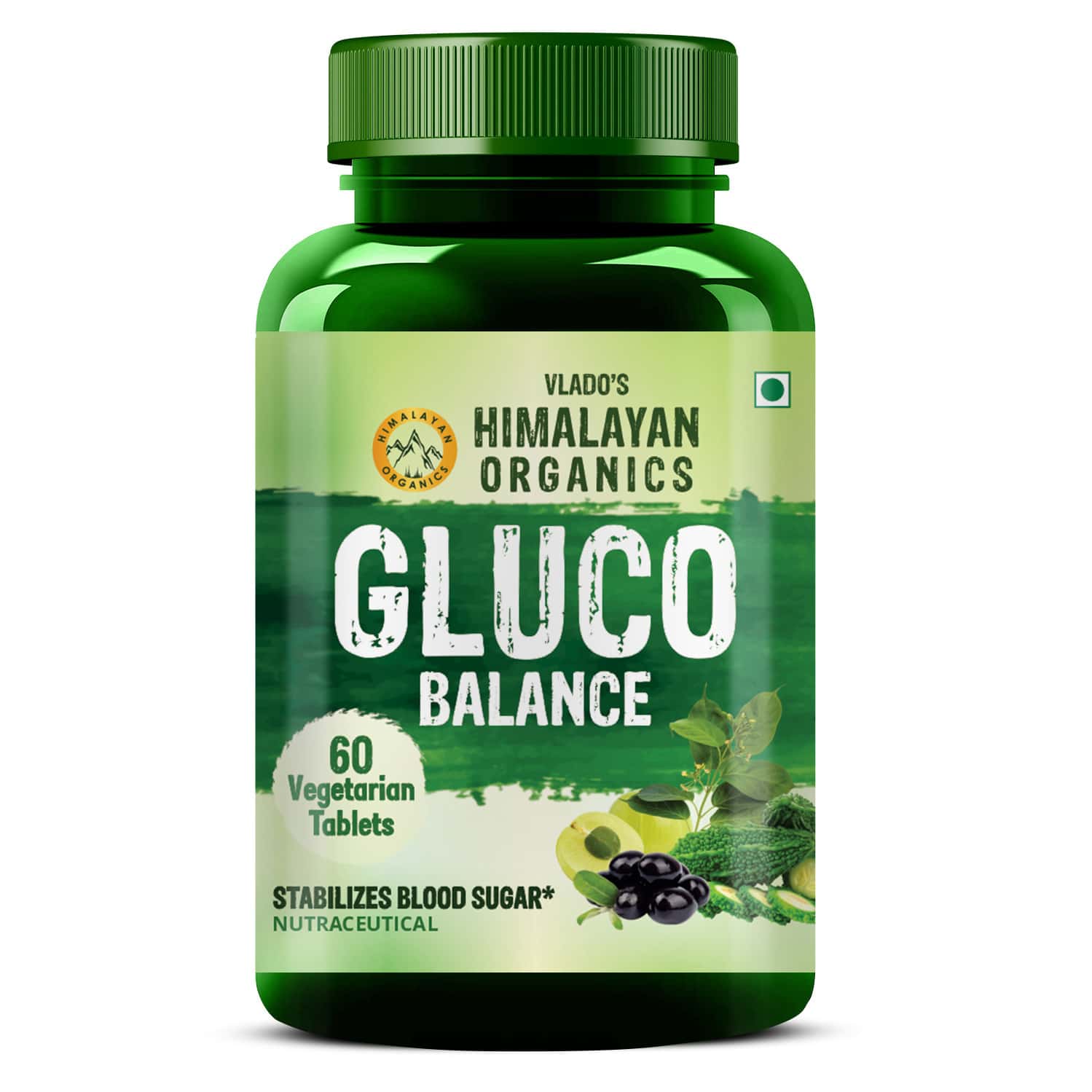 Vlado's Himalayan Organics Plant Based Gluco Balance - 60 Veg Tablets